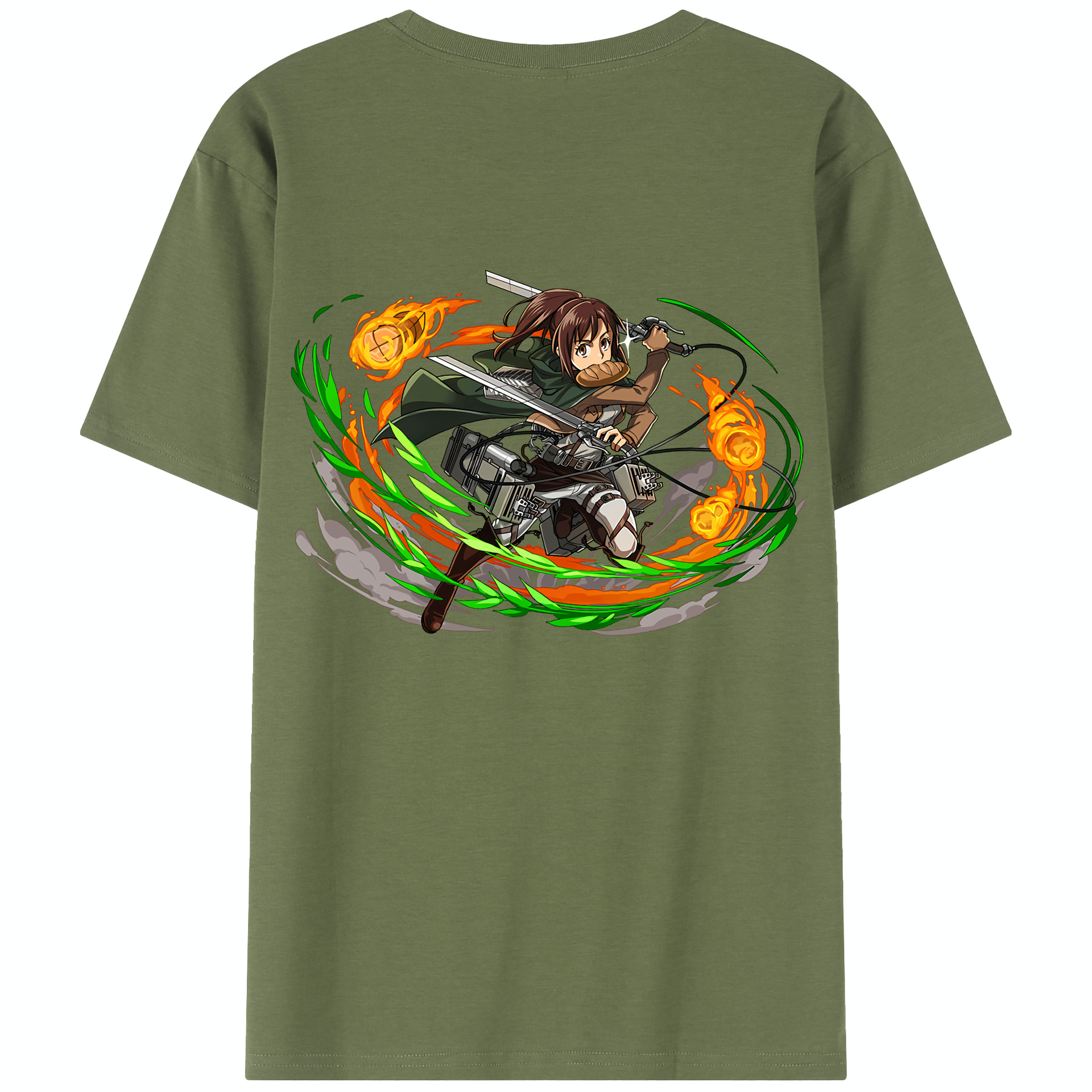 （画像用） 進撃の巨人 サシャ·ブラウス Attack on Titan Sasha Blaus 綿100％半袖Tシャツ（背面プリント）